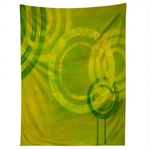 Stacey Schultz Circle World Yellow Tapestry