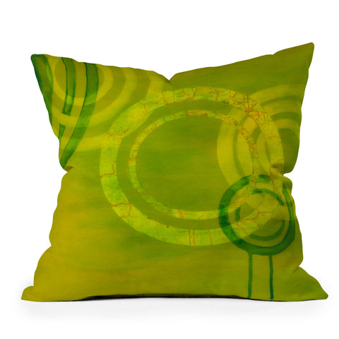 Stacey Schultz Circle World Yellow Throw Pillow