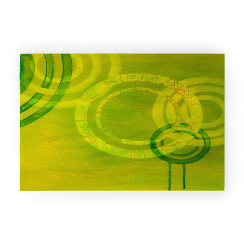 Stacey Schultz Circle World Yellow Welcome Mat