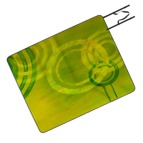 Stacey Schultz Circle World Yellow Picnic Blanket