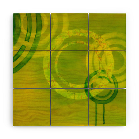 Stacey Schultz Circle World Yellow Wood Wall Mural