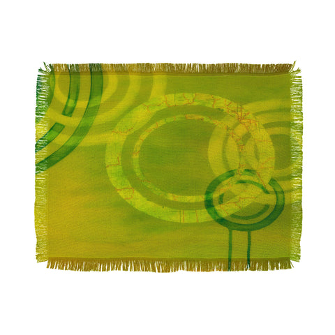 Stacey Schultz Circle World Yellow Throw Blanket