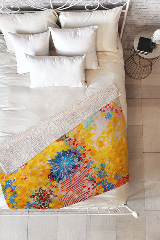 Stephanie Corfee 3 Ring Circus Fleece Throw Blanket