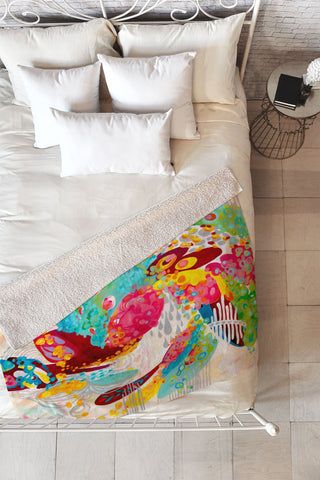 Stephanie Corfee Abstract Free Spirit Fleece Throw Blanket