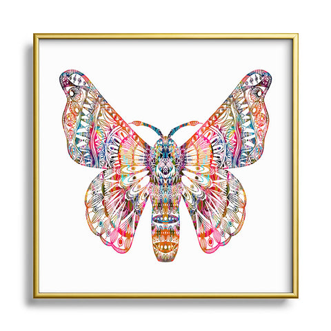 Stephanie Corfee Artsy Moth Metal Square Framed Art Print