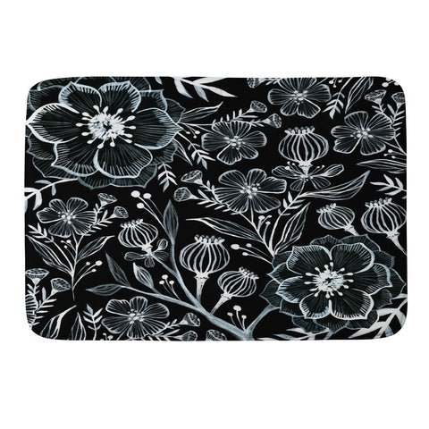 Stephanie Corfee Black And White Botanika Memory Foam Bath Mat