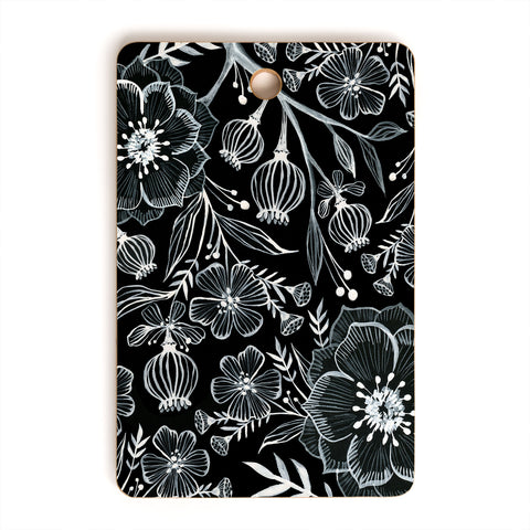 Stephanie Corfee Black And White Botanika Cutting Board Rectangle