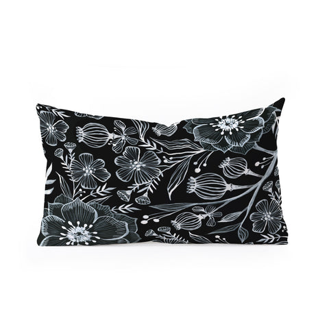 Stephanie Corfee Black And White Botanika Oblong Throw Pillow