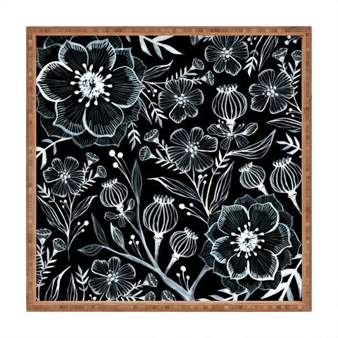 Stephanie Corfee Black And White Botanika Square Tray