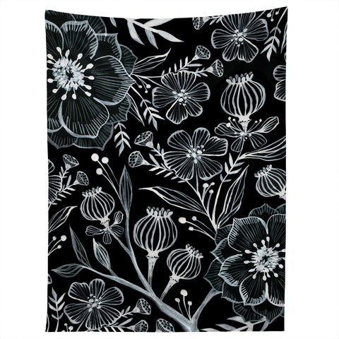 Stephanie Corfee Black And White Botanika Tapestry