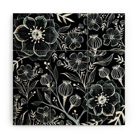 Stephanie Corfee Black And White Botanika Wood Wall Mural