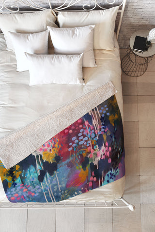 Stephanie Corfee Blue Velvet Fleece Throw Blanket