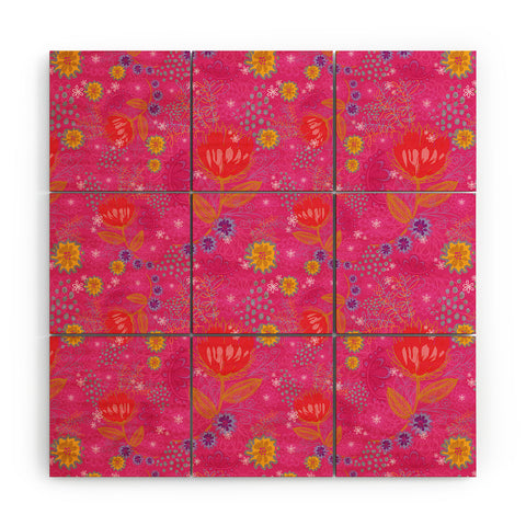 Stephanie Corfee Bright Bouquet Wood Wall Mural