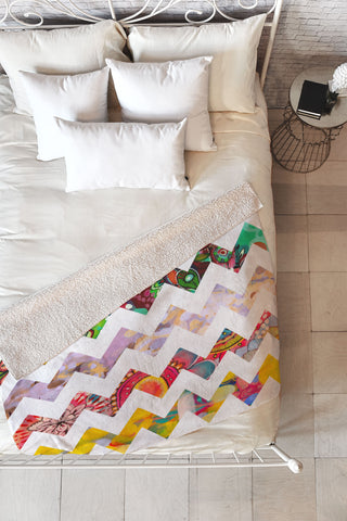 Stephanie Corfee Chevron No 1 Fleece Throw Blanket