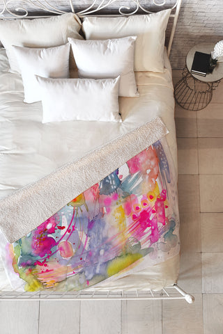 Stephanie Corfee Color Chaos Fleece Throw Blanket