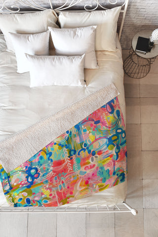 Stephanie Corfee Crazy Town Fleece Throw Blanket