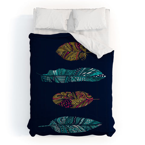 Stephanie Corfee Doodle Feather Collection Comforter