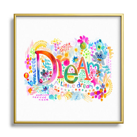 Stephanie Corfee Dream A Little Metal Square Framed Art Print