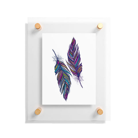 Stephanie Corfee Festival Feathers Floating Acrylic Print