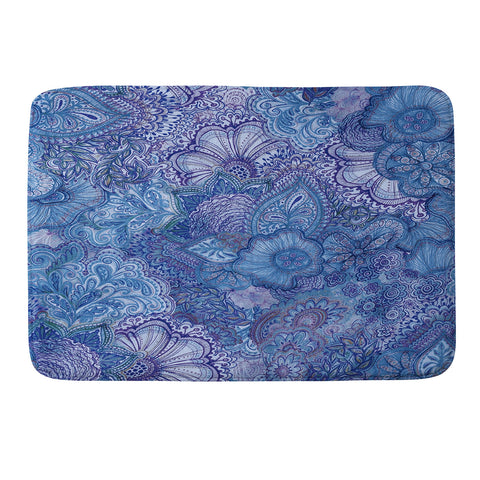 Stephanie Corfee Flourish Allover Indigos Memory Foam Bath Mat