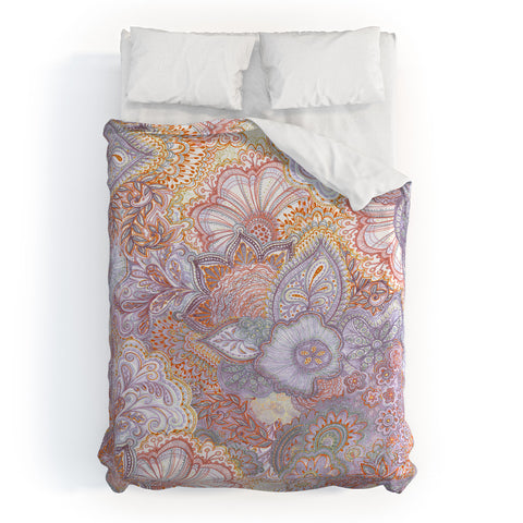 Stephanie Corfee Flourish Allover Muted Desert Duvet Cover