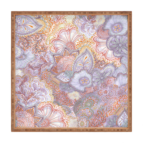 Stephanie Corfee Flourish Allover Muted Desert Square Tray