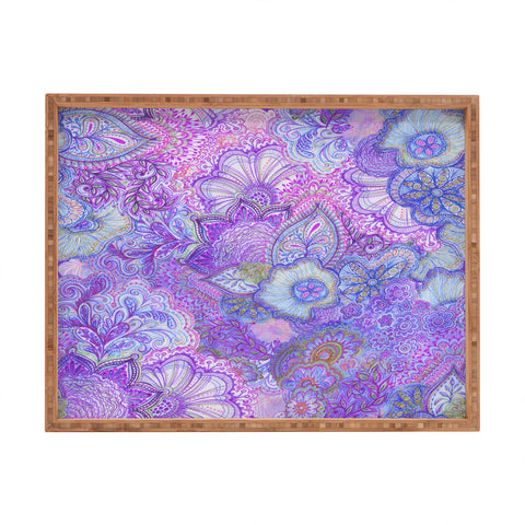 Stephanie Corfee Flourish Allover Purply Rectangular Tray