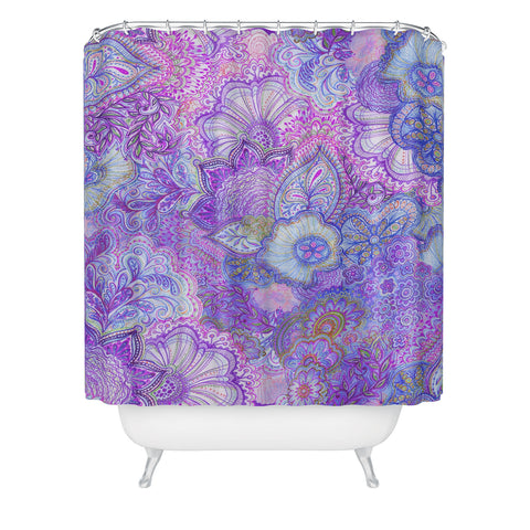 Stephanie Corfee Flourish Allover Purply Shower Curtain