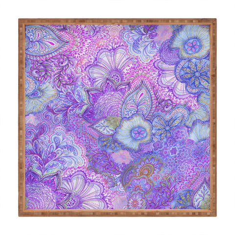 Stephanie Corfee Flourish Allover Purply Square Tray