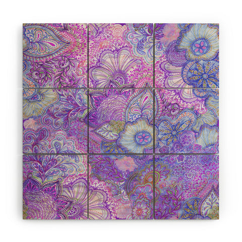Stephanie Corfee Flourish Allover Purply Wood Wall Mural