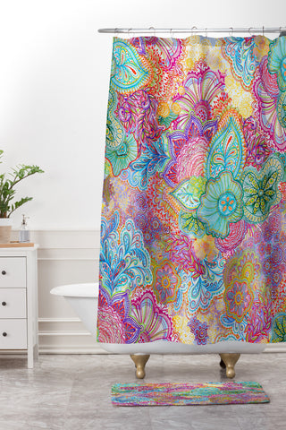Stephanie Corfee Flourish Allover Shower Curtain And Mat
