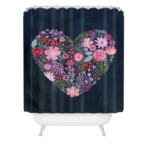 Stephanie Corfee Heart Aflutter Shower Curtain