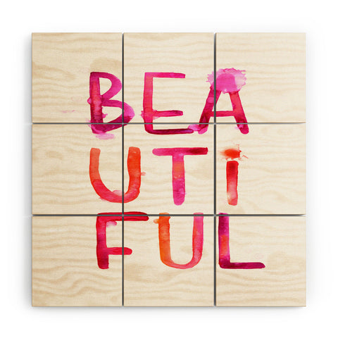Stephanie Corfee Messy BEAUTIFUL Wood Wall Mural