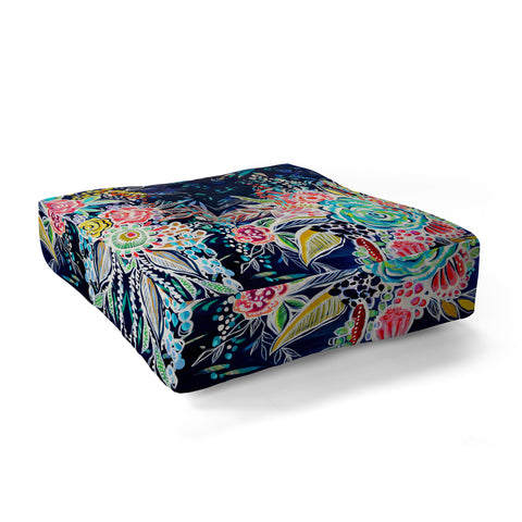 Stephanie Corfee Night Bloomers Floor Pillow Square