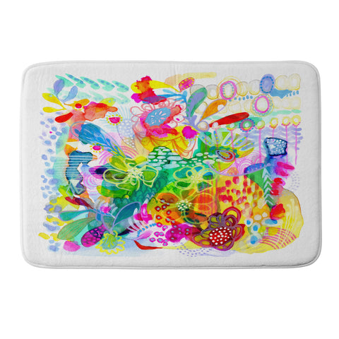 Stephanie Corfee Painted Garden Memory Foam Bath Mat