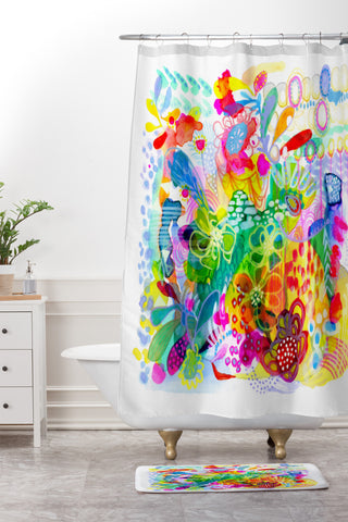 Stephanie Corfee Painted Garden Shower Curtain And Mat