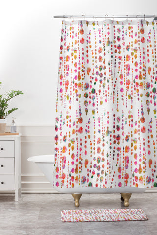 Stephanie Corfee Pinata Streamers Shower Curtain And Mat