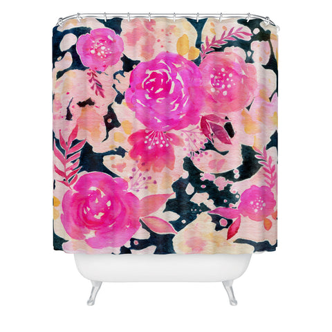 Stephanie Corfee Pink In The Dark Shower Curtain