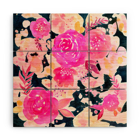 Stephanie Corfee Pink In The Dark Wood Wall Mural