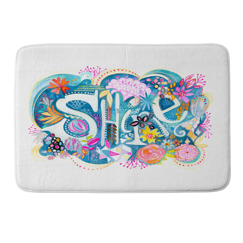 Stephanie Corfee Shine Watercolor Memory Foam Bath Mat