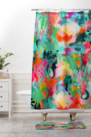 Stephanie Corfee Spilled Ink Shower Curtain And Mat