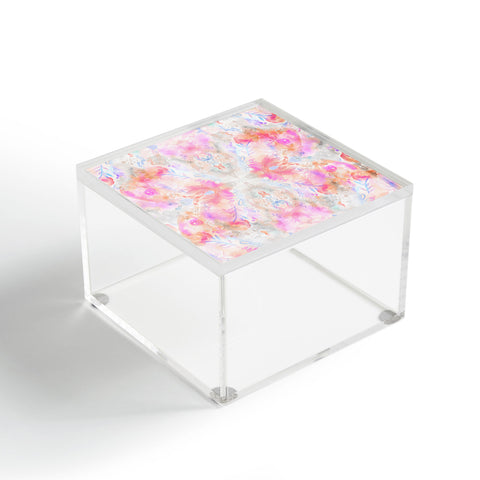 Stephanie Corfee Watercolor Damask Blush Acrylic Box