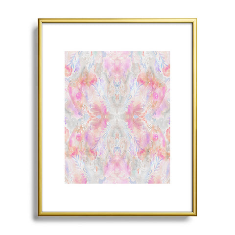 Stephanie Corfee Watercolor Damask Blush Metal Framed Art Print