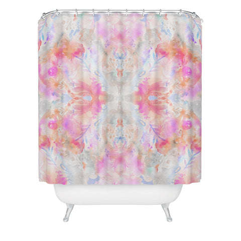Stephanie Corfee Watercolor Damask Blush Shower Curtain