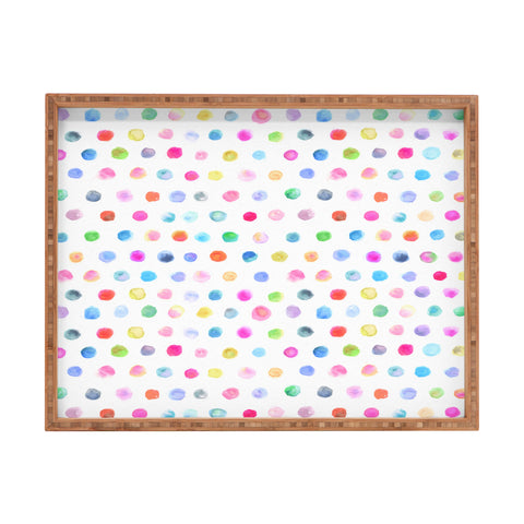 Stephanie Corfee Watercolor MultiDots Rectangular Tray