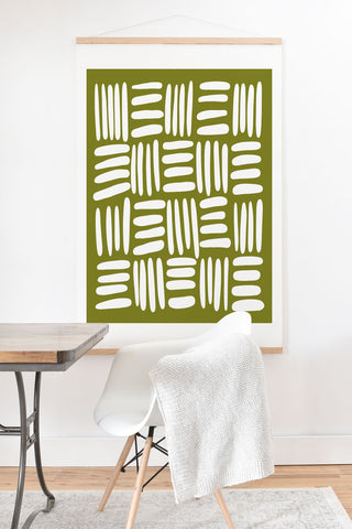 Summer Sun Home Art Boho matcha green Art Print And Hanger