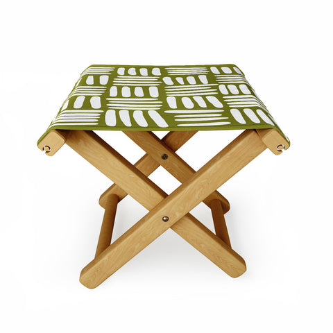 Summer Sun Home Art Boho matcha green Folding Stool