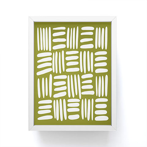 Summer Sun Home Art Boho matcha green Framed Mini Art Print