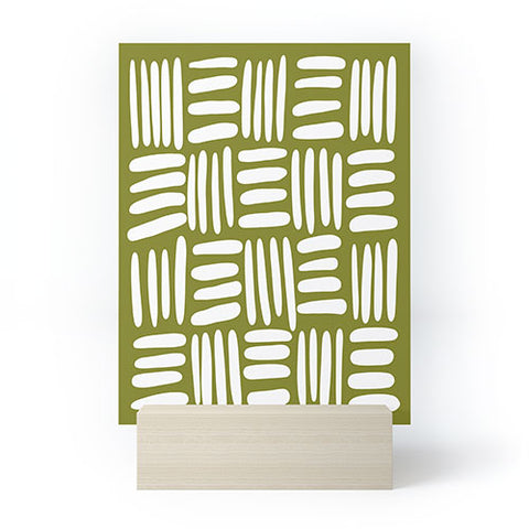 Summer Sun Home Art Boho matcha green Mini Art Print