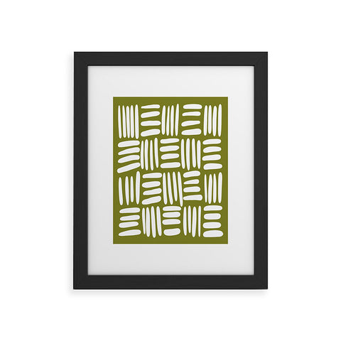 Summer Sun Home Art Boho matcha green Framed Art Print